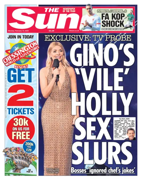 The front page of the Sun newspaper