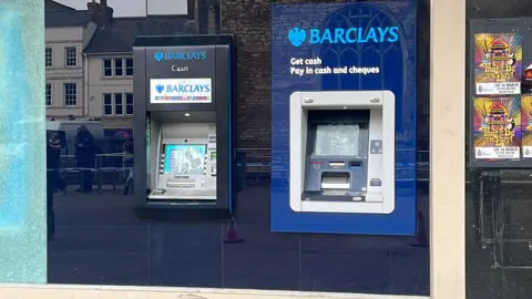 Damaged ATM machines