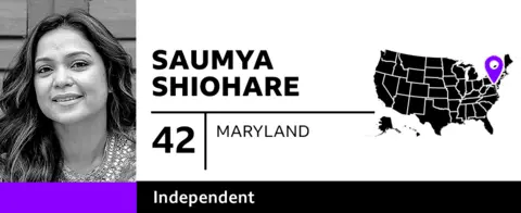 Grafika ze zdjęciem Saumyi Shiohare (42 l.) z Maryland