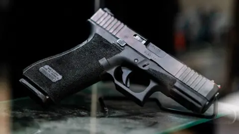 A Glock pistol on sale in California.