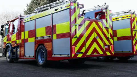 Stock photo of fire engines