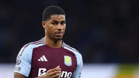 Marcus Rashford in Aston Villa kit