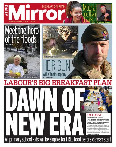 The headline in the Daily Mirror reads: "Dawn of new era"