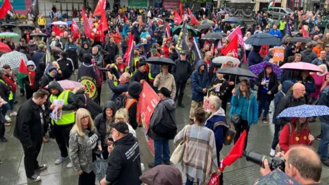 People at the Orgreave rally