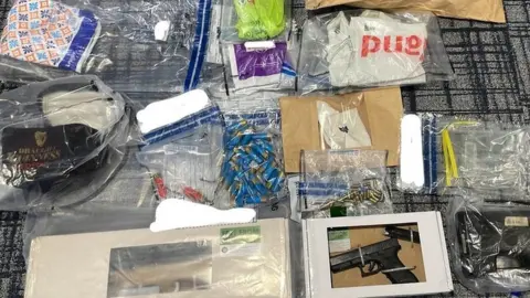 Items seized during a search in east Belfast