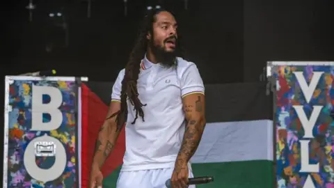 Bob Vylan on stage at Glastonbury