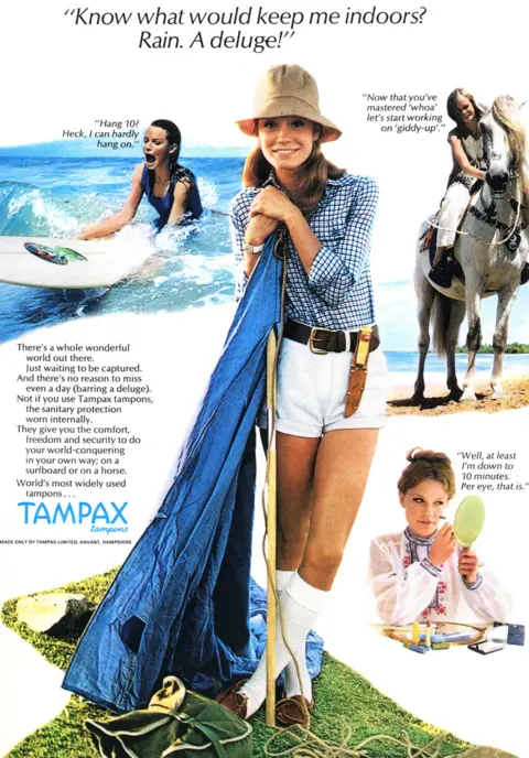 Alamy Tampax advert from 1971