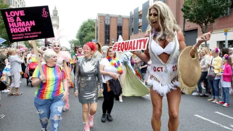 Getty Images Titti Von Tramp at Belfast Pride in 2021