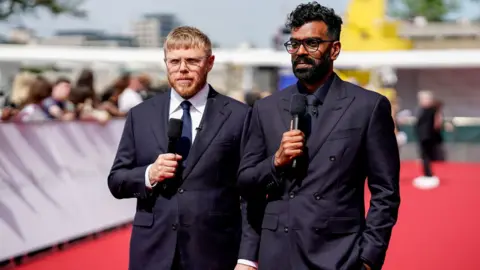 Getty Images Rob Beckett and Romesh Ranganathan on the Bafta TV Awards red carpet