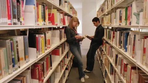 BBC Students in a library