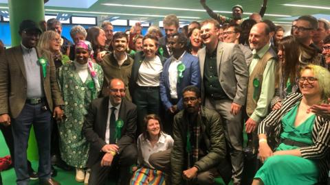 Green Party members from Bristol gather for a picture together