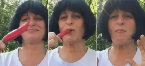 Londa Kopaliani Londa Kopaliani went on Facebook to eat a hot chilli