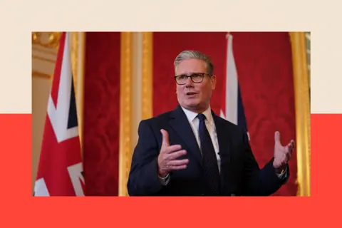Getty Images A close up shot of Keir Starmer