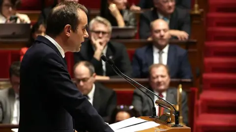 AFP France's Prime Minister Sebastien Lecornu addresses general political remarks to members of Parliament, at the French National Assembly, France's lower house of parliament, in Paris, on October 14, 2025
