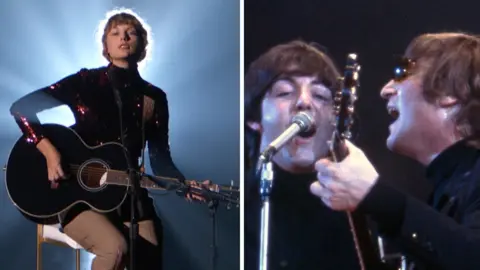 Getty Images Taylor Swift and The Beatles