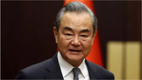 Getty Images China's newly appointed Foreign Minister Wang Yi attends a meeting with his Turkish counterpart , in Ankara, on July 26, 2023