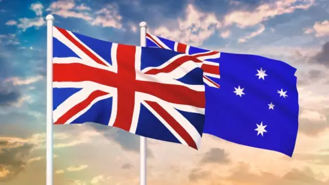 Getty Images Union and Australian flag