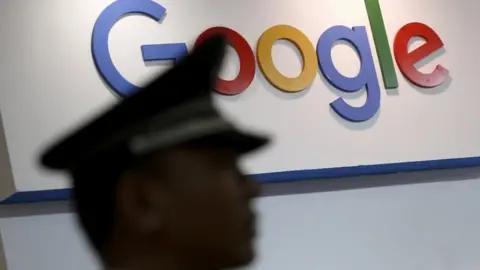 Reuters Security guard at Google Shanghai