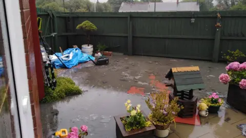 Welsh Water Flooded garded