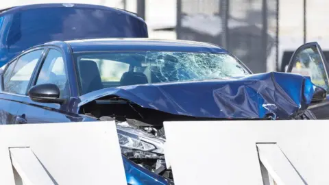 EPA 72 Officials investigate the scene after a vehicle rammed a barricade outside the US Capitol in Washington, DC, USA, 02 April 2021.