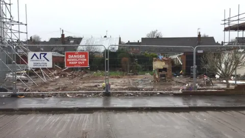 BBC Two homes on Allington Drive, in Birstall, have been demolished