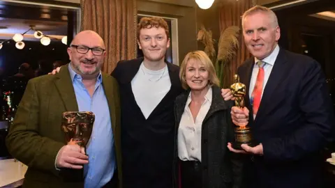Pacemaker Ross White with his parents and NI Screen