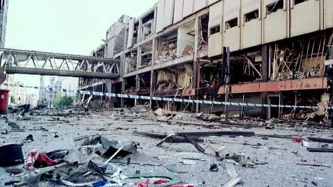 PA Media Aftermath of the 1996 Manchester bomb