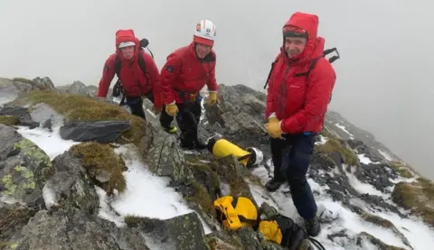 Keswick Mountain Rescue Team Rescue team at Blencathra