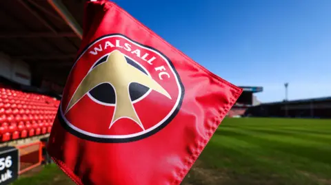 Walsall crest on a flag