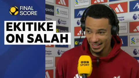 Hugo Ekitike speaks to BBC Sport after Liverpool beat Brighton