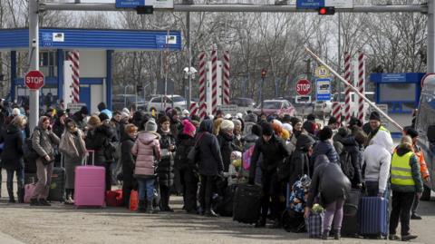 Fleeing Ukrainians