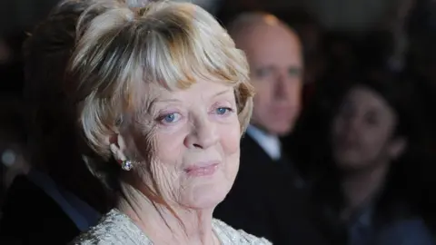 Getty Images Dame Maggie Smith pictured successful  London successful  2012