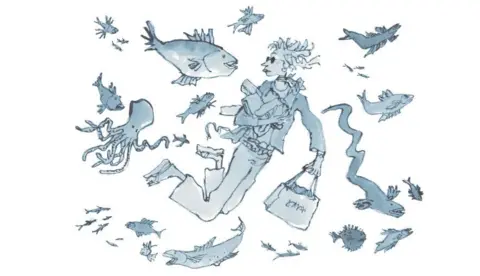 Quentin Blake Life Under Water, for The Gordon Hospital, was created in 2009