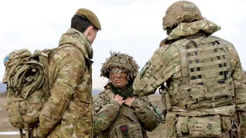 EPA NATO's Allied Reaction Force members taking part in the Steadfast Dart exercise in Romania.