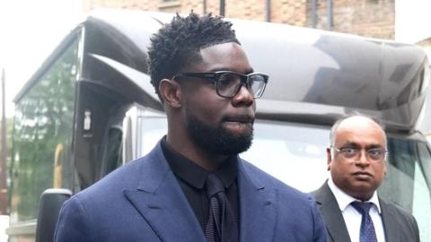 Micah Richards arriving at court on Friday
