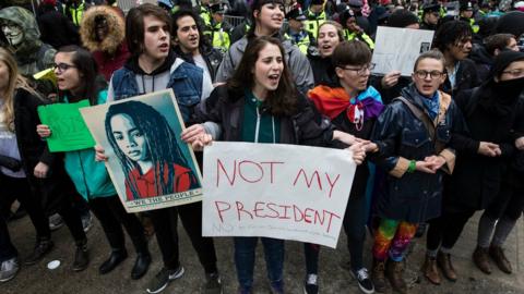 Women's March: UK protesters join anti-Donald Trump marches - BBC News