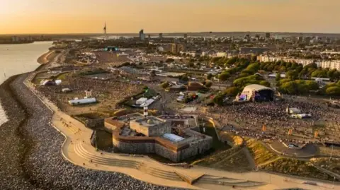 Victorious Festival site in Southsea, Portsmouth.
