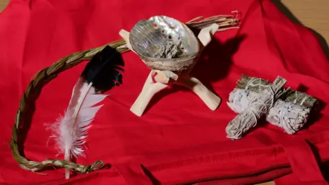 BBC A smudging ceremony set