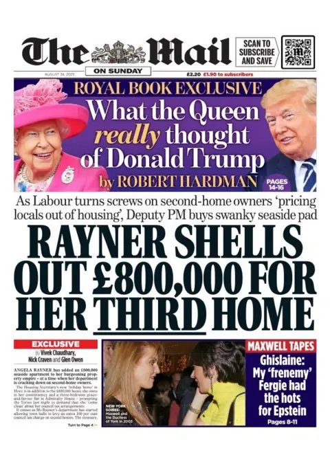  “Rayner shells out £800,000 for her third home”.