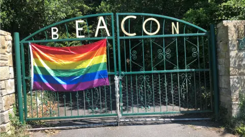 Gregory Maskalick Rainbow flag put up in June during Pride month