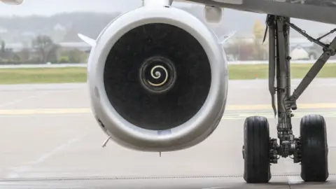 Getty Images A plane engine - not the aircraft in question