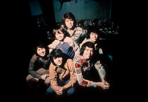 The Osmonds are backstage at Top Of The Pops