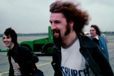 British Film Institute Billy Connolly arriving in Northern Ireland for his 1975 tour