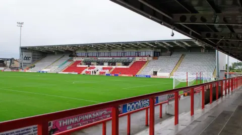 General view of Morecambe's Mazuma Mobile Stadium