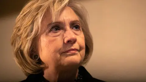 Getty Images Hillary Clinton in New York City, 9 December 2019