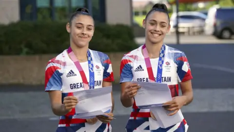 Steve Parsons/PA Media Jessica (left) and Jennifer Gadirova