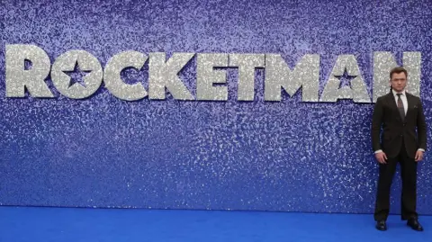 Getty Images Taron Egerton attends the "Rocketman" UK premiere at Odeon Luxe Leicester Square on May 20, 2019 in London, England