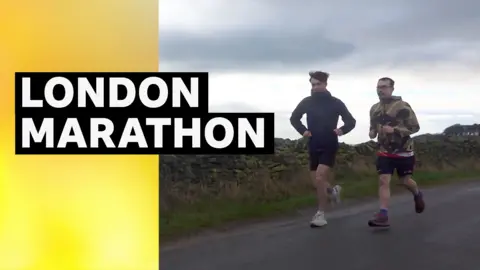 Atheletes training for London Marathon