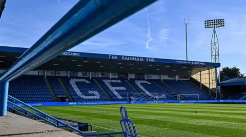 A general view of Gillingham's Priestfield Stadium