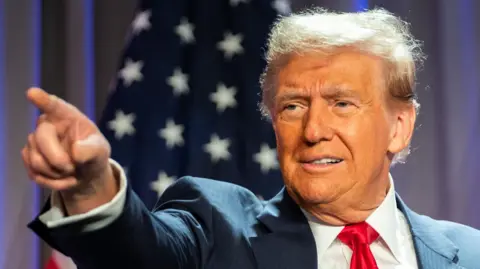 Getty Images  U.S. President-elect Donald Trump speaks at a House Republicans Conference meeting at the Hyatt Regency on Capitol Hill on November 13, 2024 in Washington, DC